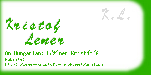 kristof lener business card